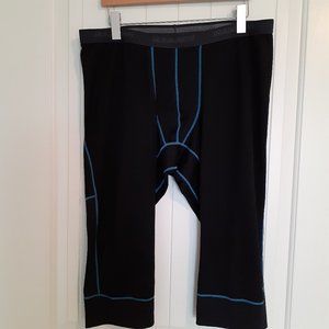 Mammut Go Warm Symbitech 3/4 Length Wool Blend Baselayer Pant Black Size XXL